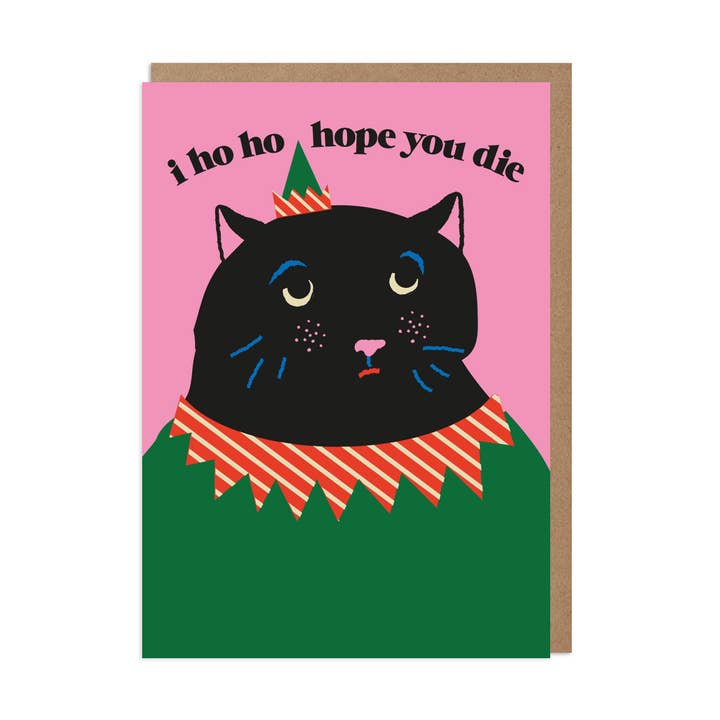 Betiobca – wholesale Christmas card – Funny Christmas Card – I Ho Ho Hope You Die