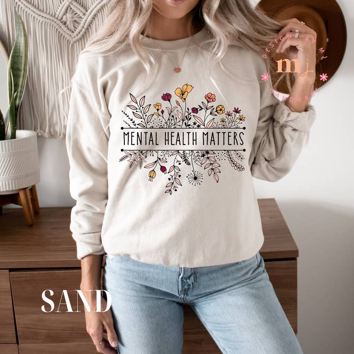 Mental Sundhed Matters Sweatshirt for engroshandel hos Designs by MJ