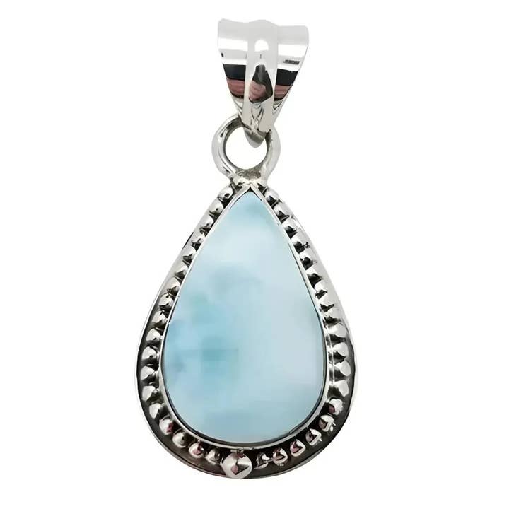 Pendentif en argent Sterling Larimar pour la vente par Amberman