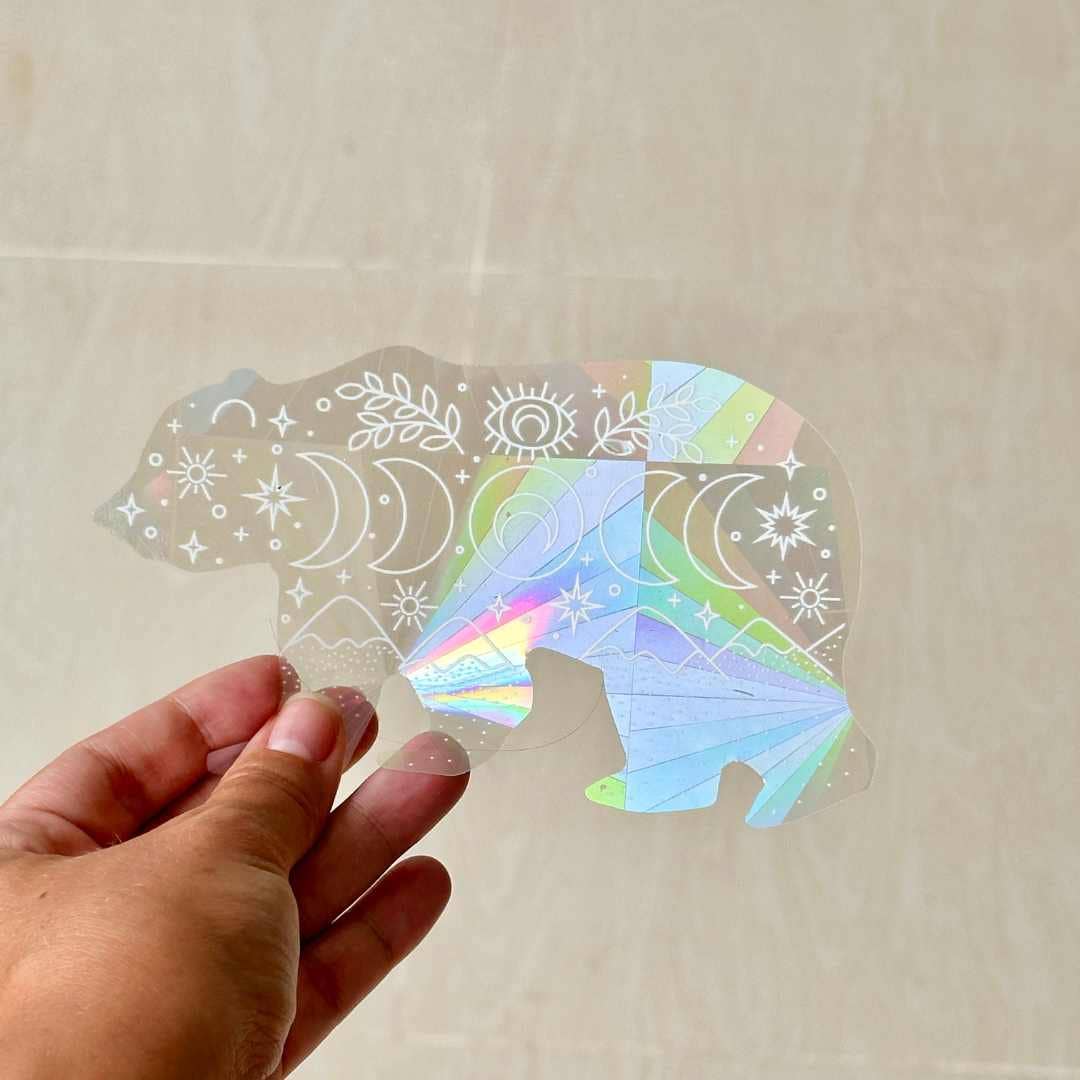 LilAryenne | Jewelry & Suncatchers - Wholesale Sticker - Luna Bear Suncatcher Window Sticker1