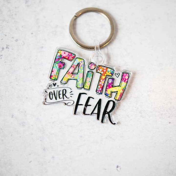 Faith Over Fear, Keychain for wholesale by Savannah and James Co