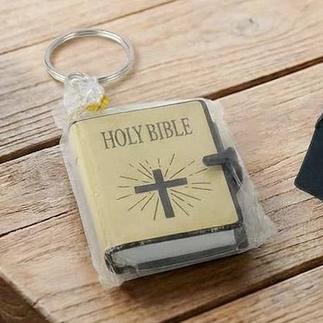 12pk Tiny Holy Bible Key Chain for wholesale by Diacly