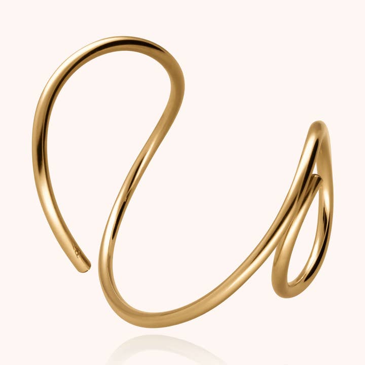 O Outline Cuff Armbånd - 14k gul guld fyldt for engroshandel hos Atelier Paulin US