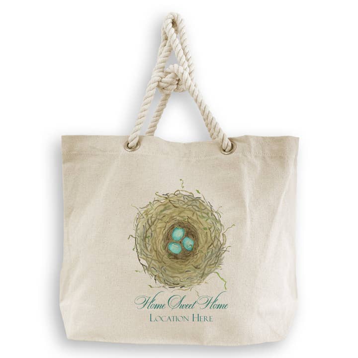 French Graffiti – Toalha de chá por atacado – Ninho com Ovos Azuis e Localização6