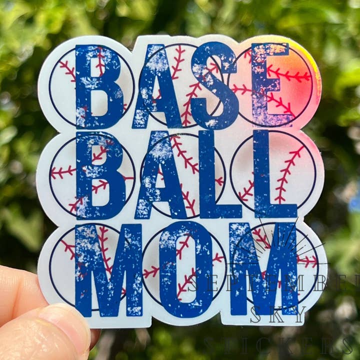 Baseball Mom | Waterproof Sticker | Hydro Sticker | Water Bo for wholesale by September Sky Stickers