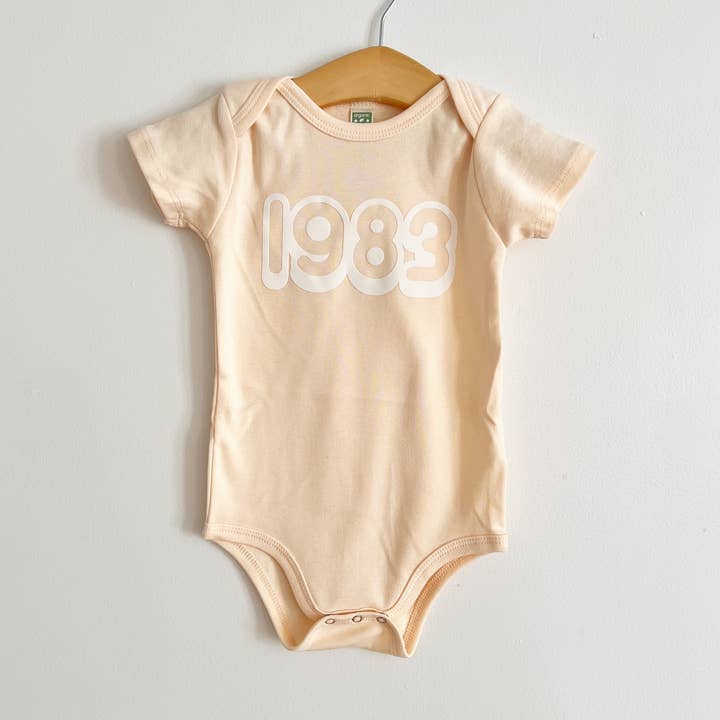 Organic Bodysuit | 1983 for wholesale by Bohemian Babies