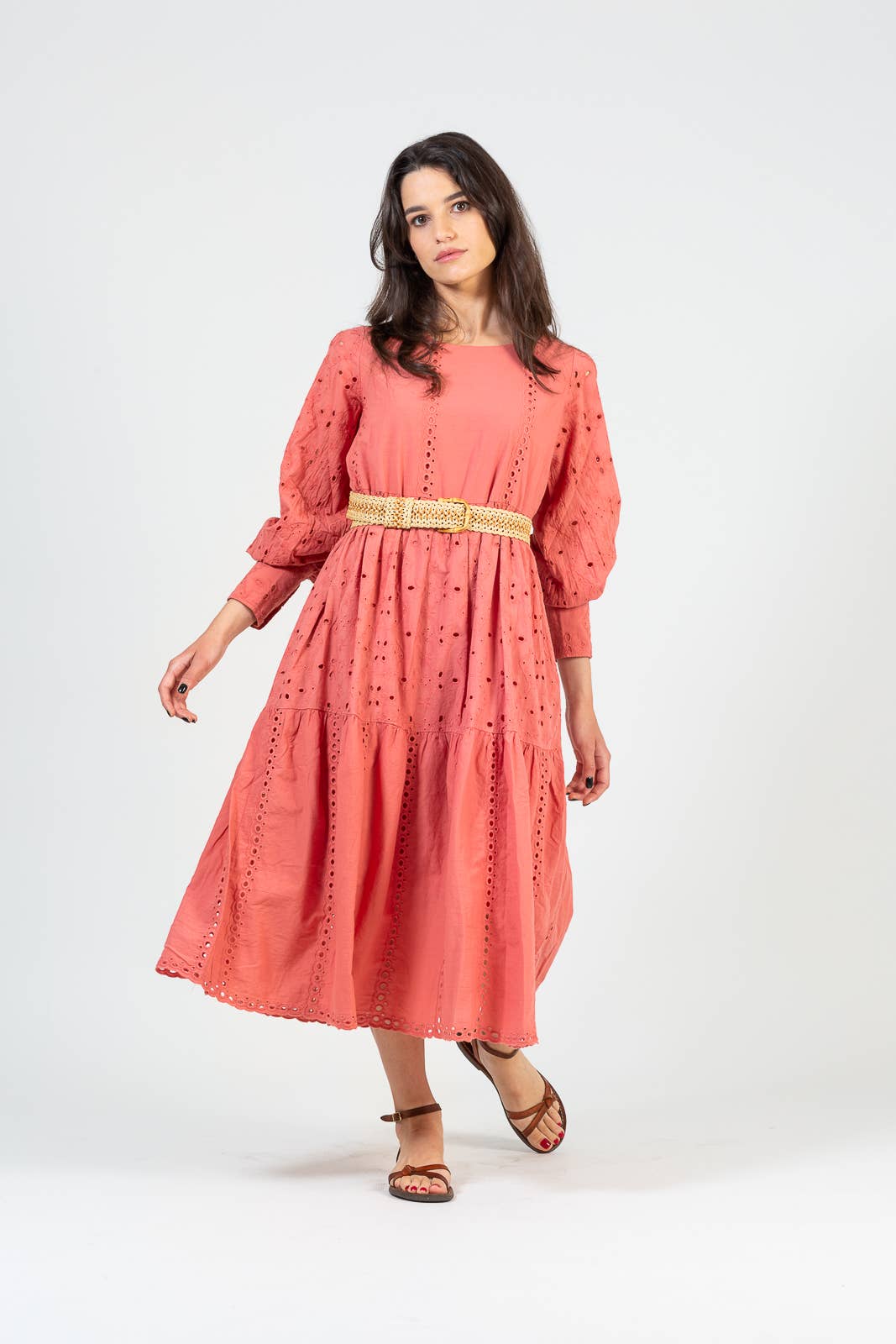 OPIFICIO DEI SOGNI by David Home srl - Wholesale Dress - Women's - ST TROPEZ - Broderie anglaise midi dress1