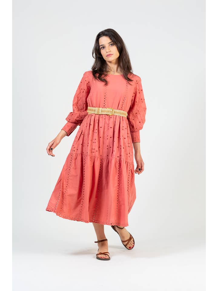 OPIFICIO DEI SOGNI by David Home srl - Wholesale Dress - Women's - ST TROPEZ - Broderie anglaise midi dress1