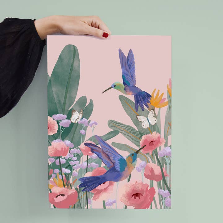 Poster mit Kolibris für den Großhandel von Goed Blauw