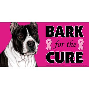 Pitbull (Black & white) Bark for the cure - for wholesale by SJT Enterprises, Inc.