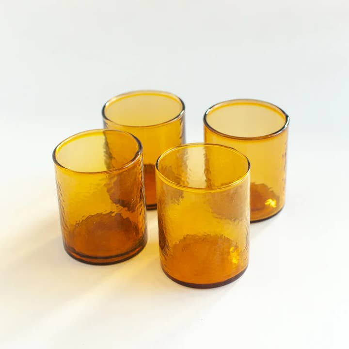 Creative Women Australia - Wholesale Drinking Glass/Cup - Handblown Hammered Glasses | Set of 41