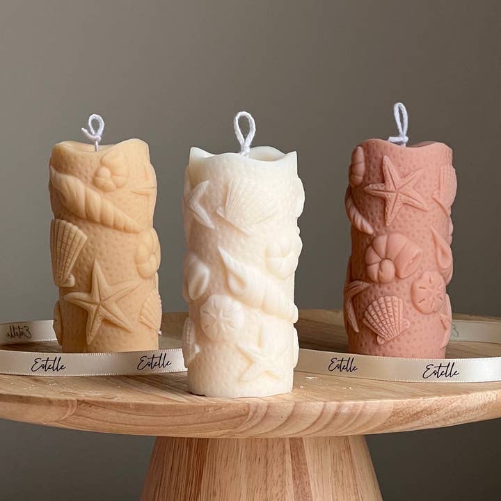 Shell Conch Stumpenkerze für den Großhandel von Estelle Studio