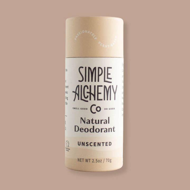 Unscented Natural Deodorant for wholesale by Simple Alchemy Co