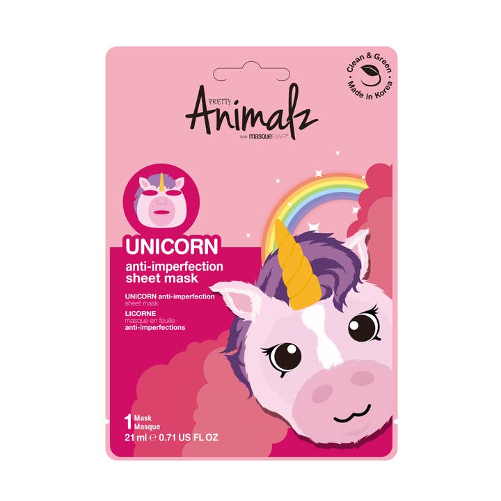 Animalz unicorn anti-imperfection sheet mask LB00776 for wholesale by TRENDING CORPORATE