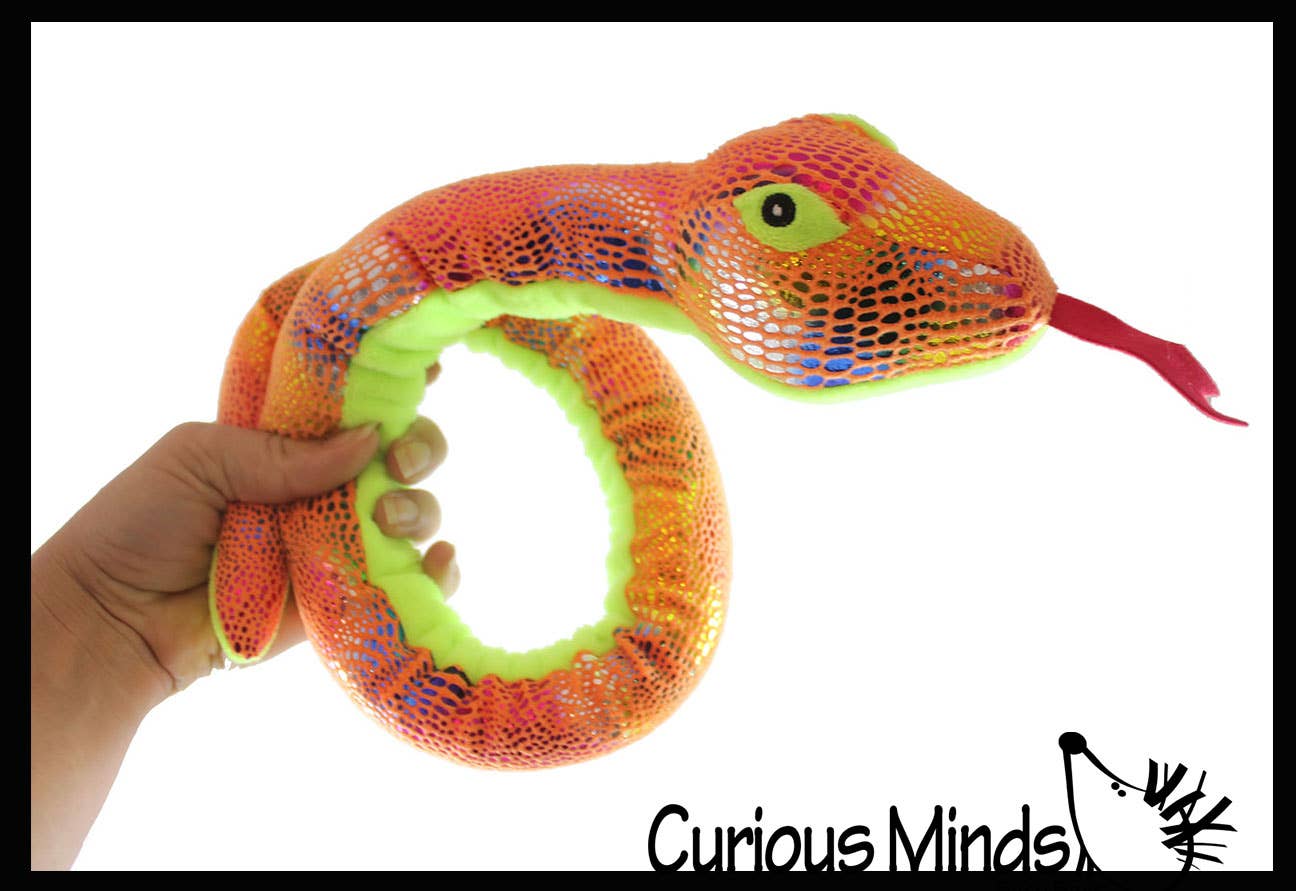 Curious Minds Toys - Venta al por mayor Peluche - Niños y bebés - 1 serpiente de peluche, 33 pulgadas, brillante, brillante, brillante, material7