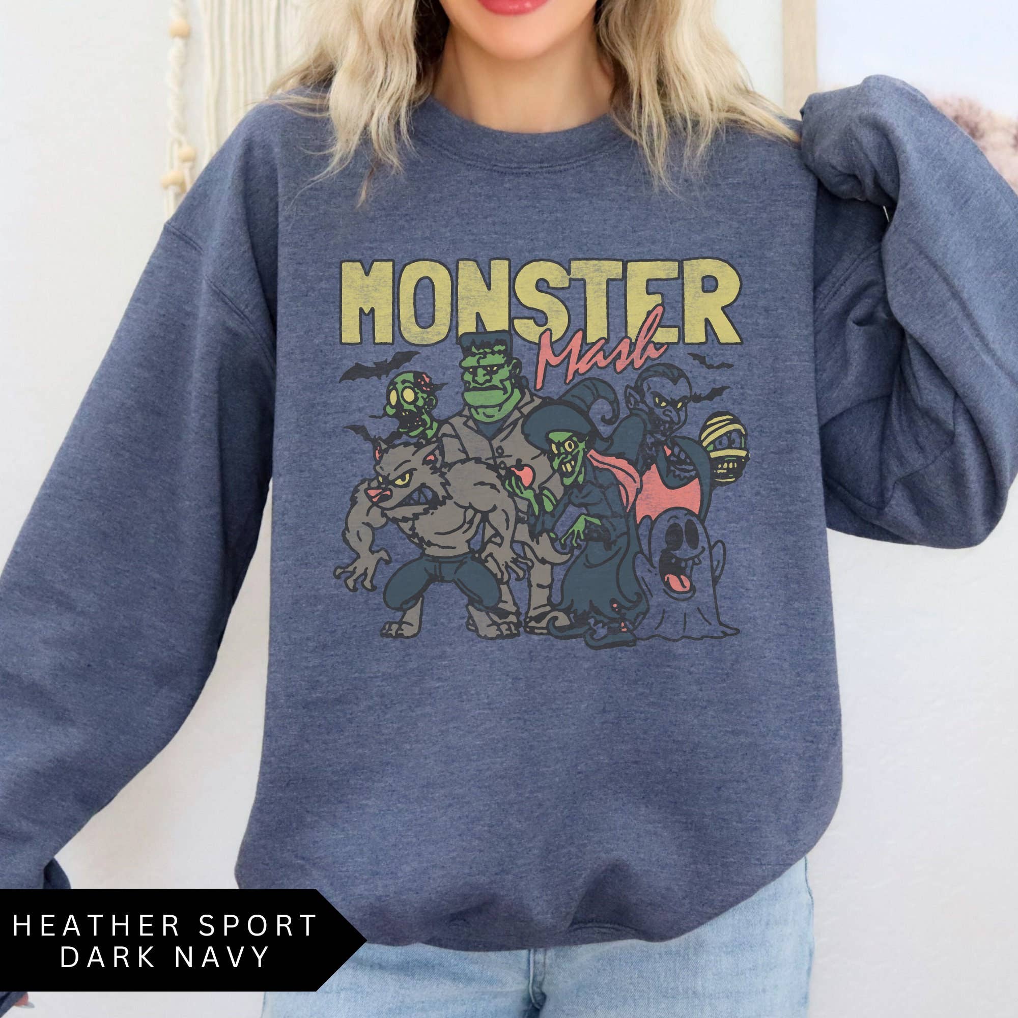 CVH DREAMY LTD - Vente T-shirt à imprimés – femme - Chemise d'Halloween rétro, t-shirt d'Halloween Monster Mash4