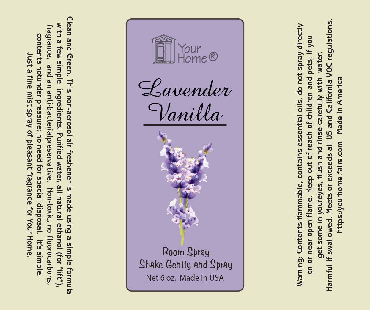 Your Home - Vente Vaporisateurs d'ambiance et de linge - Spray d'ambiance pour parfums floraux, lot de 62