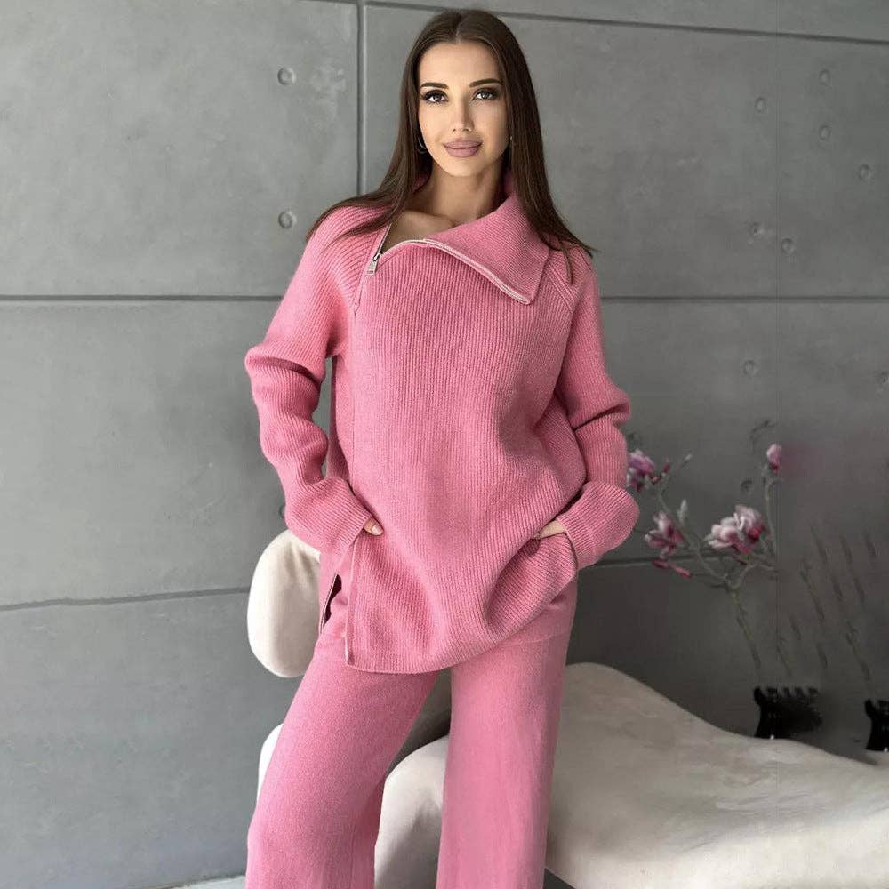 Marayn - Wholesale Top & Pant Set (NOT Loungewear) - Women's - Chic Knit Set Modern European Style for Fall36
