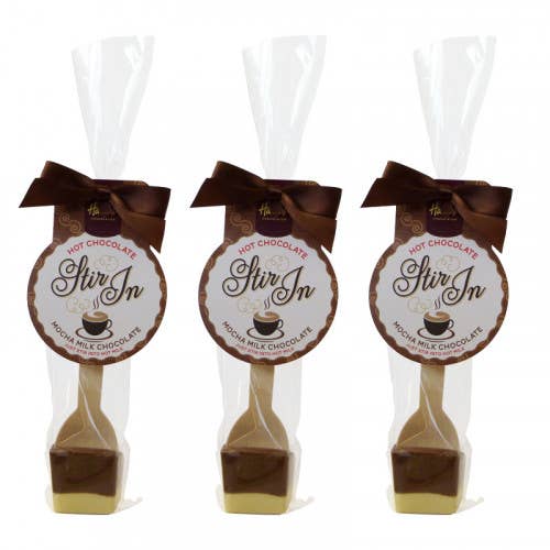 Hames Chocolates – wholesale Hot cocoa spoon – Milk/White Hot Chocolate Stirrer Mocha1