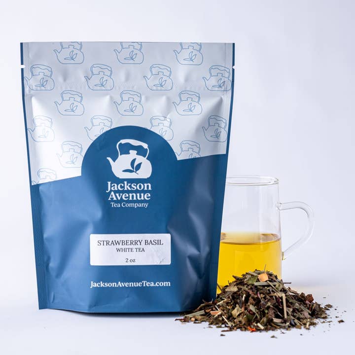 Jackson Avenue Tea Co - Wholesale Loose Tea - Strawberry Basil White Loose Leaf Tea1