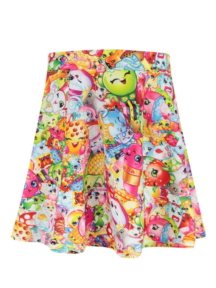 Saia de Patinadora Rosa Shopkins para Meninas por atacado de Vanilla Underground