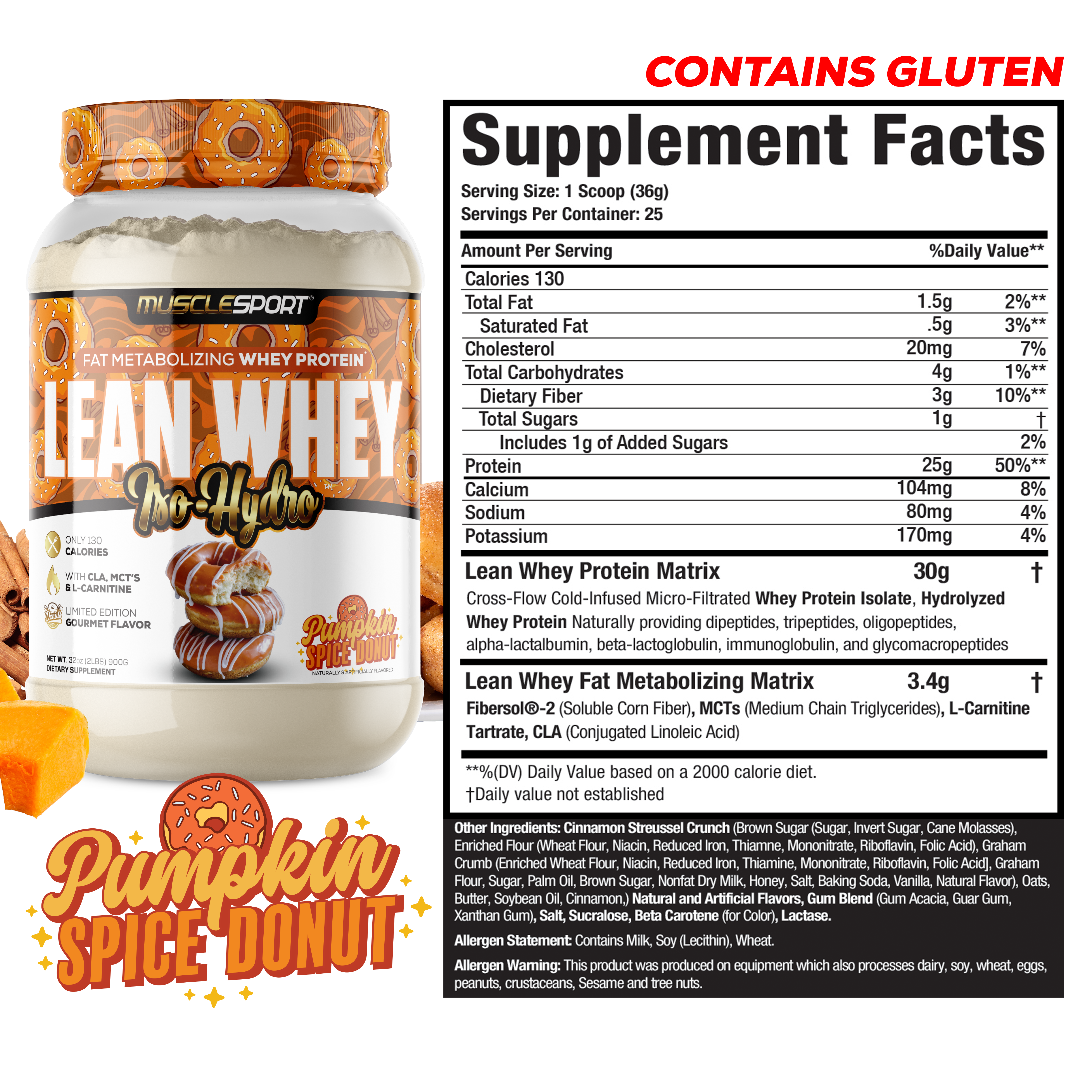 MuscleSport - Wholesale Protein/superfood powder - Lean Whey® Iso Hydro Gourmet Protein 2lb - Limited Edition76