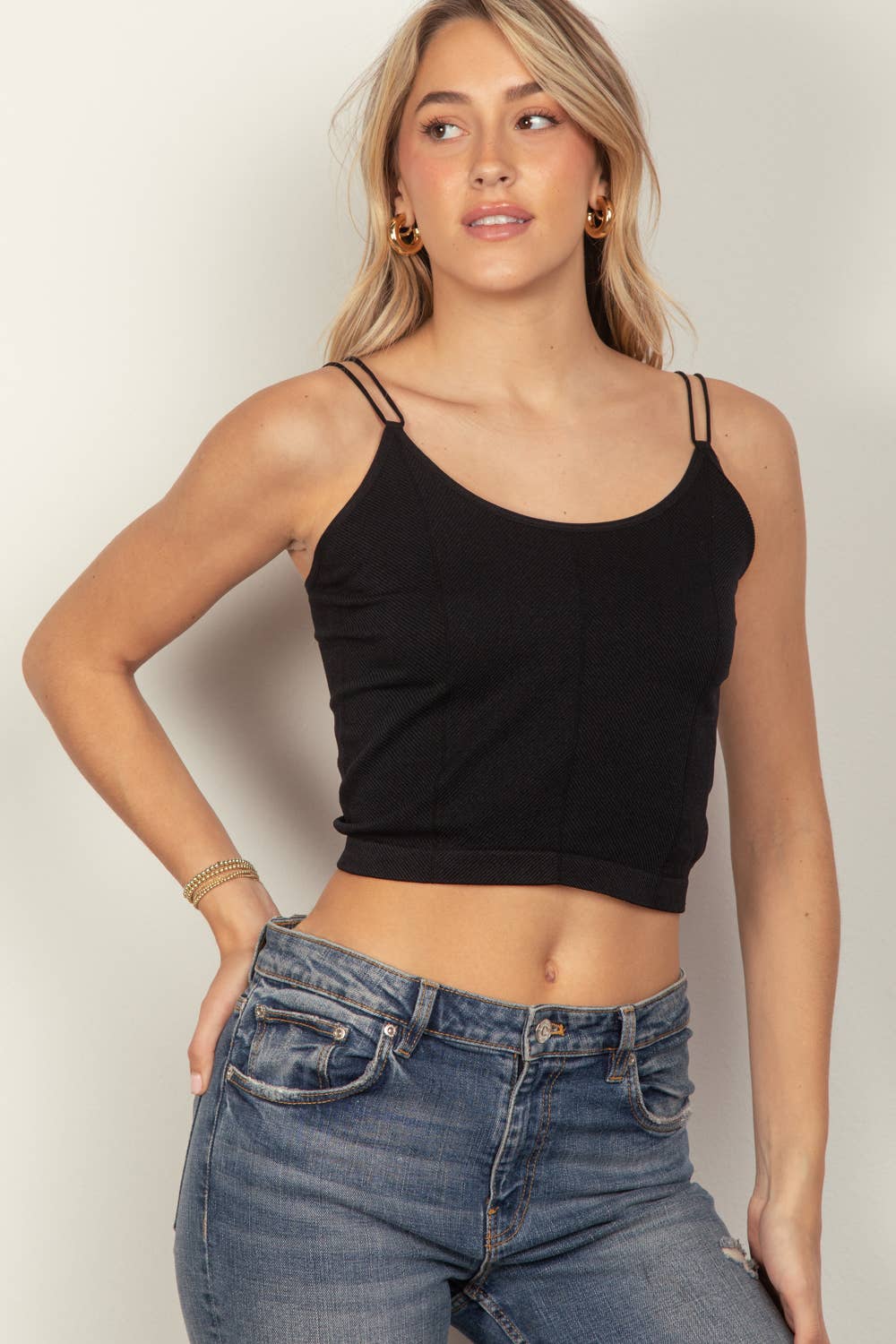 VERY J - Vente Débardeur – femme - NT11660 - Débardeur Slim Fit à double bretelle, doux et extensible2