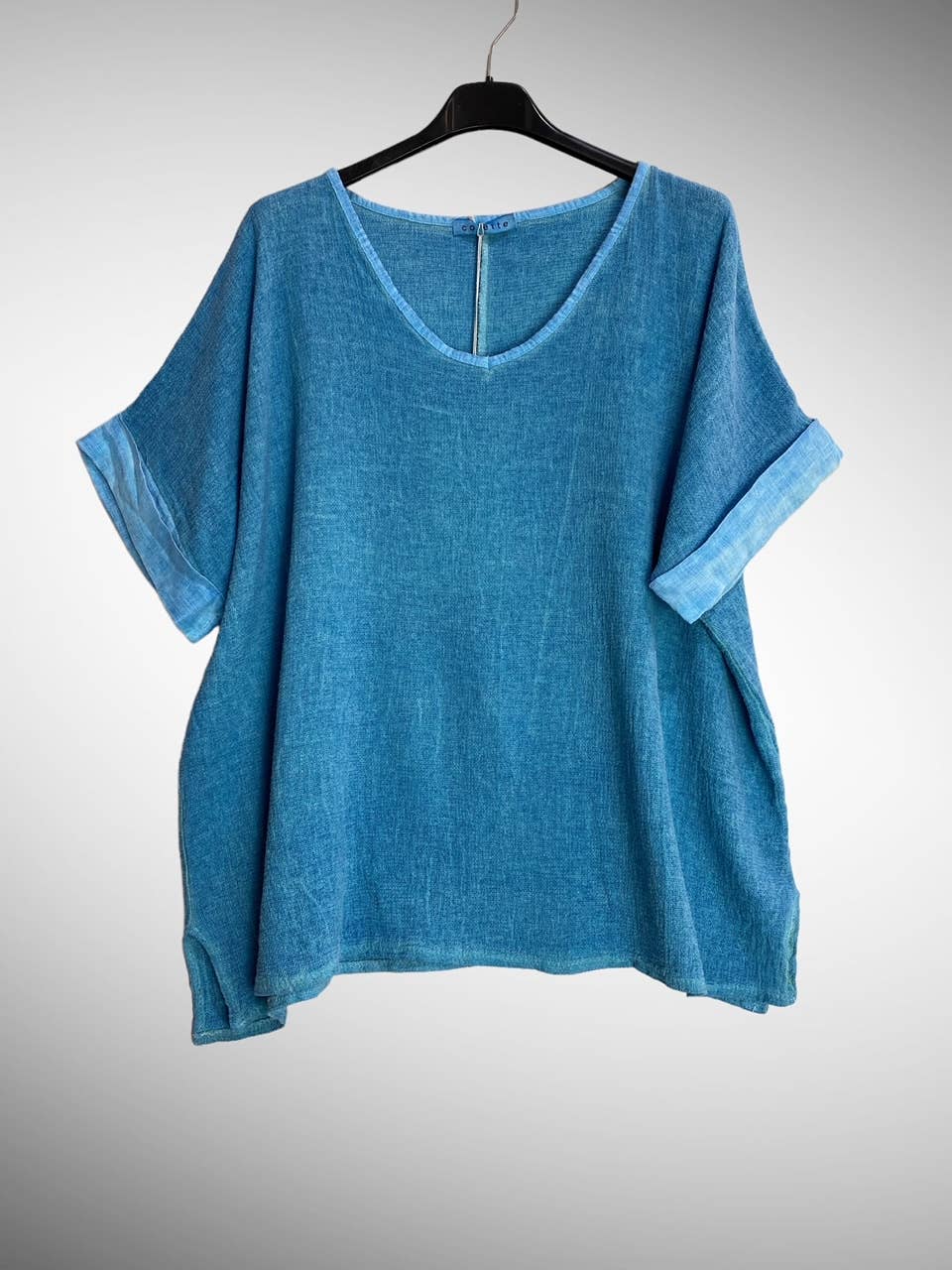 la maison des fibres naturelles – Engroshandel T-shirt – til kvinder – T-shirt i hør- og bomuldsblanding, 10 % hør, 90 % bomuld, model 676326