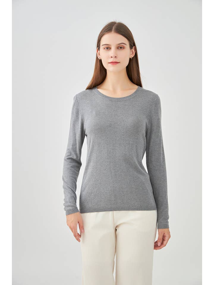 jw.atelier - Wholesale Pullover-trui - Dames - Ronde hals trui van zijde en kasjmier10