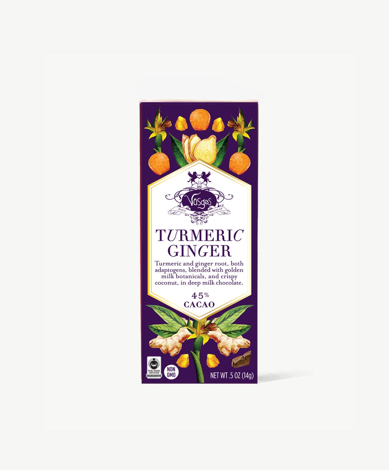 Vosges Haut-Chocolat - Wholesale Chocolate Bar - Mini Milk Chocolate Bar w/ Turmeric & Ginger - Gourmet
