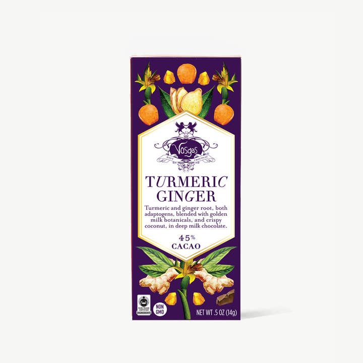 Vosges Haut-Chocolat - Wholesale Chocolate Bar - Mini Milk Chocolate Bar w/ Turmeric & Ginger - Gourmet