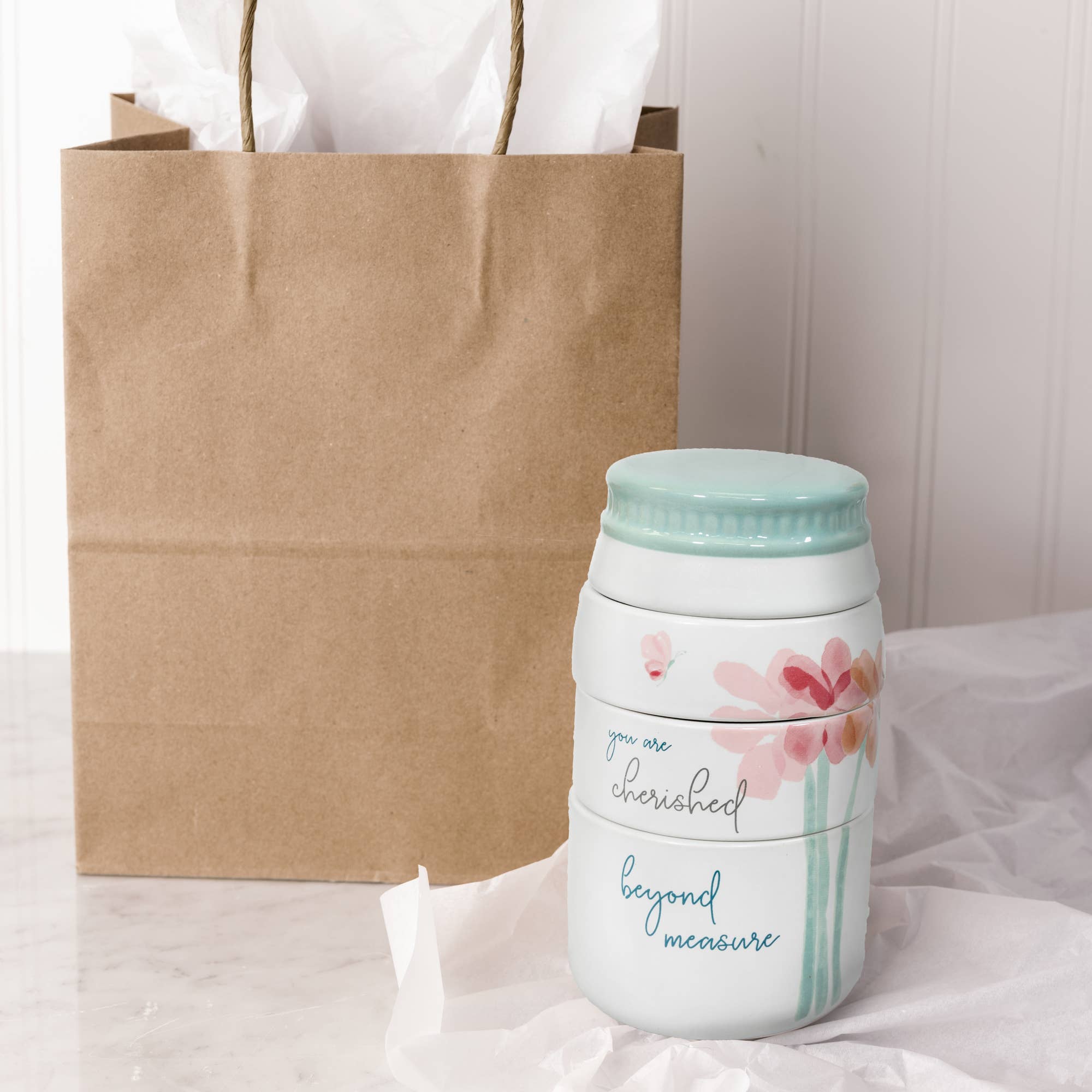 Pavilion - Wholesale Measuring Cup - Cherished - 6" x 3.25" Stacked Measuring Cups3