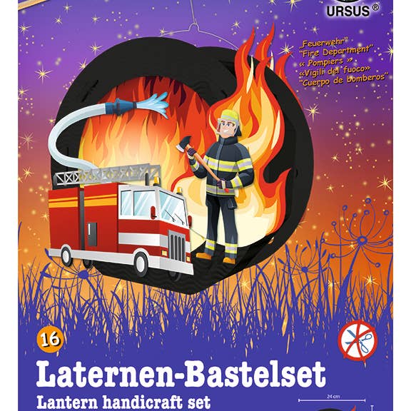 Easy Line “Fire Department” lantern craft set for wholesale by URSUS® / Buntpapierfabrik Ludwig Bähr GmbH & Co. KG