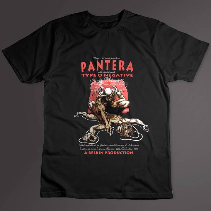 Vintage 90s Pantera & Type O Negative Tour T-Shirt for wholesale by TheKingShirt