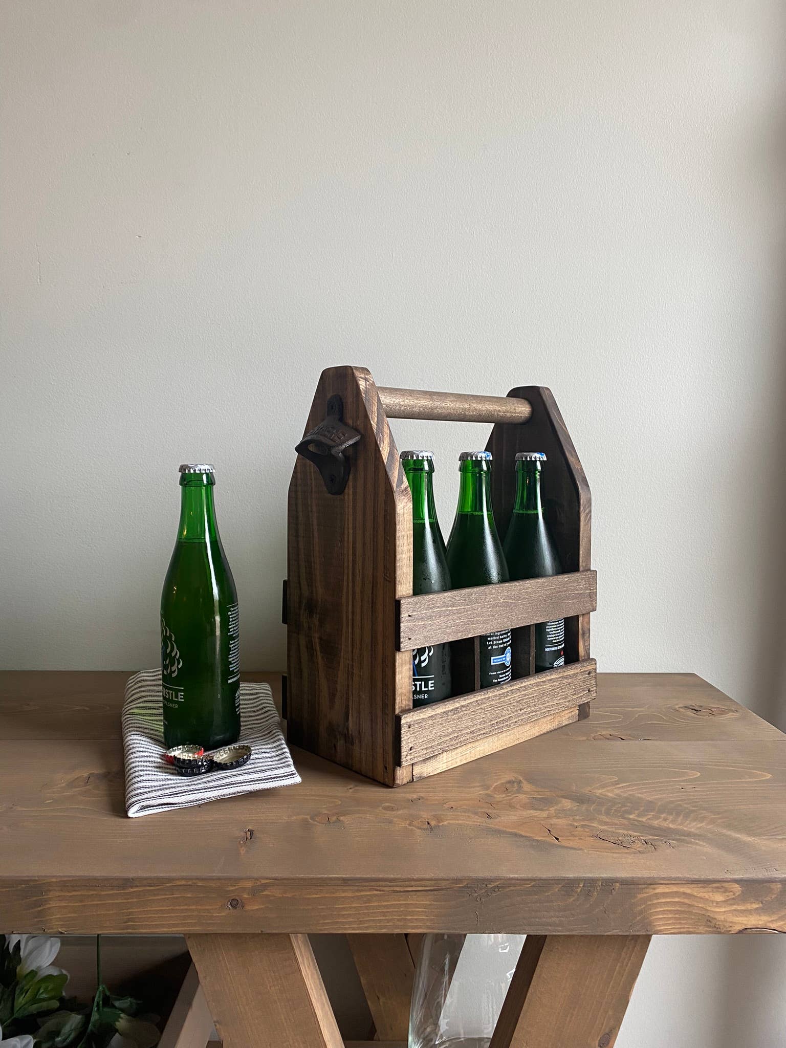 26&7Co. - Wholesale Beer/Wine Caddy - Wood Drink Caddy | Can Caddy | Beer Caddy | 1