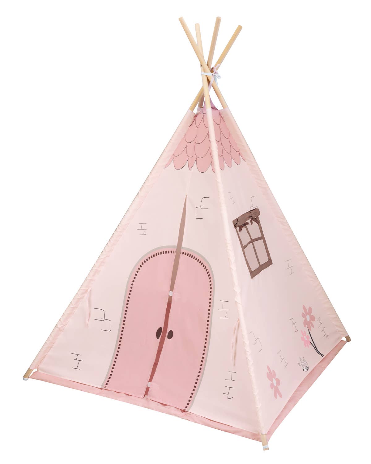 Kika Group Ltd. - Wholesale Tent - Kids - Wooden Teepee With Padded Mat2