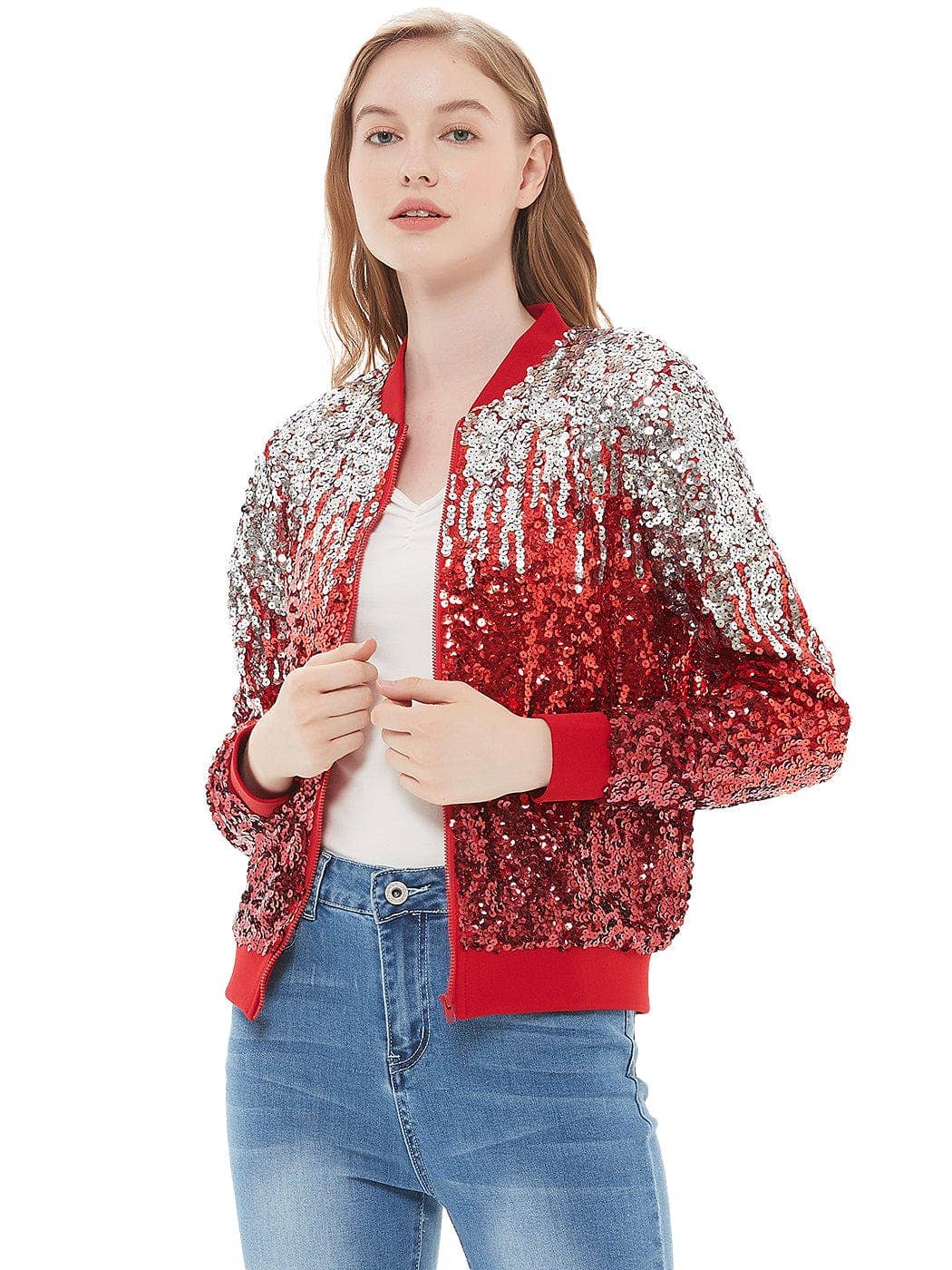 Anna Kaci Wholesale - Vente Bombers – femme - Blouson aviateur zippé à sequins90