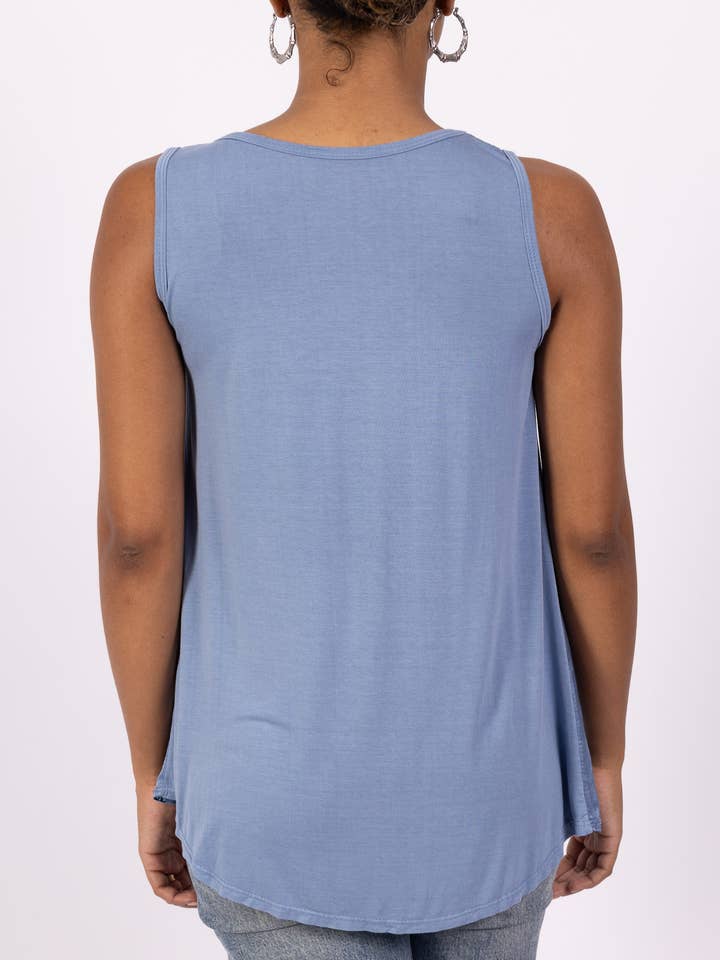 L'Emotion - Wholesale Tunic - Women's - Flared V-Neck Satin Tank Top 100% Viscose5