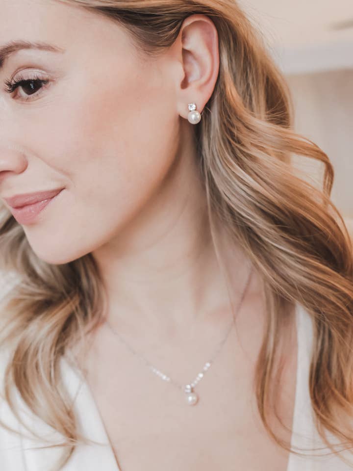 Justine Pearl Jewelry Set for wholesale by Dareth Colburn Designs