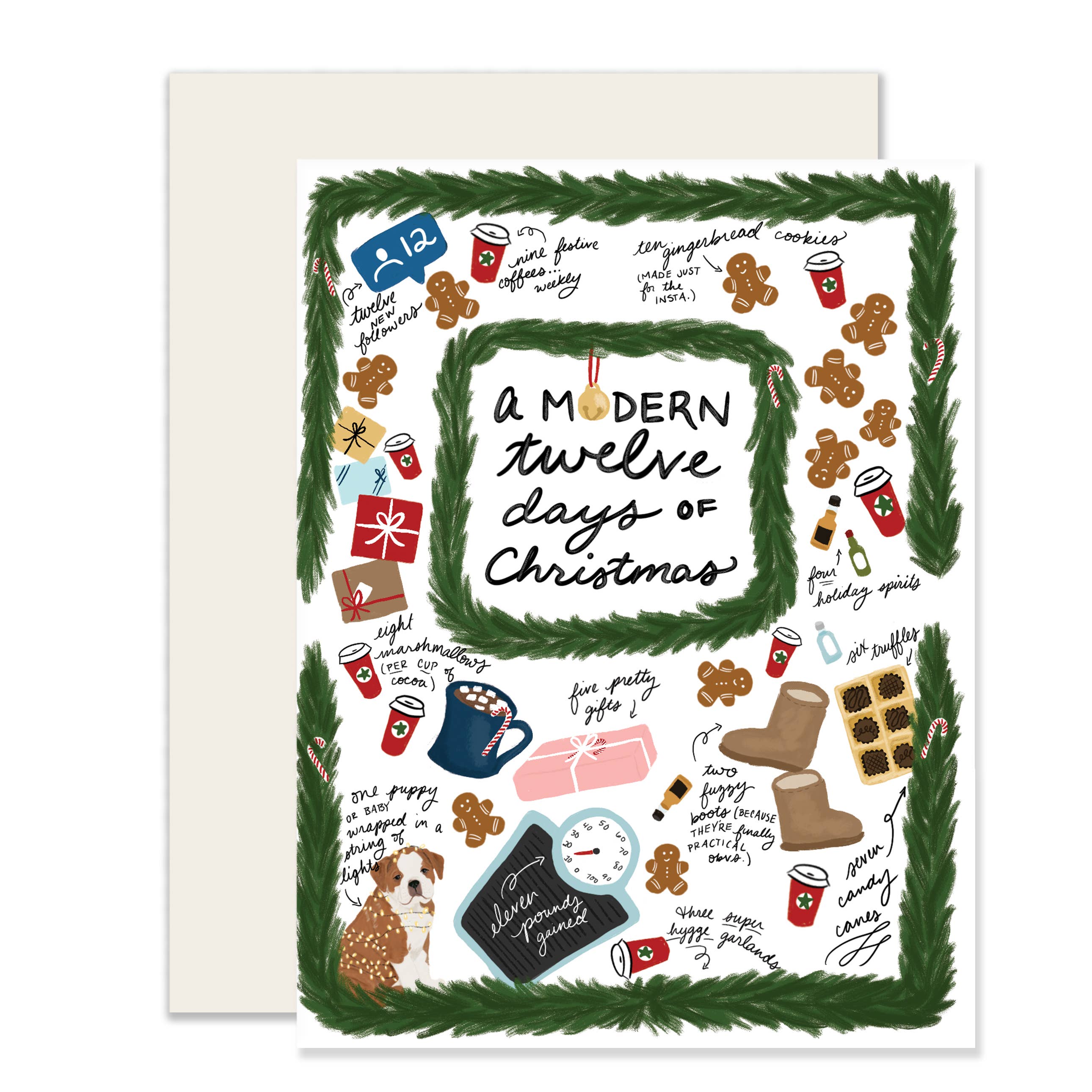 Slightly Stationery - Venta al por mayor Tarjetas de Navidad - Moderno 12 Días0