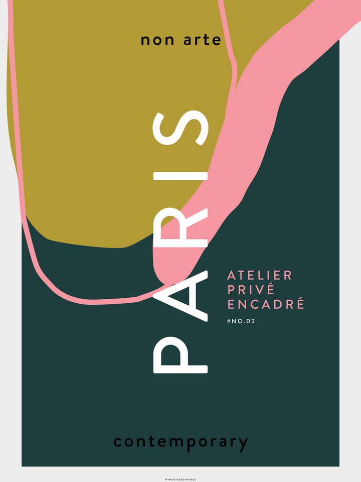 Niet-kunstposter "Parijs" voor wholesale door Nynne Rosenvinge