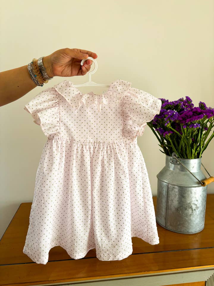 Jurk Ster Ruches Mouw voor wholesale door Maria Jasmim Baby & Child