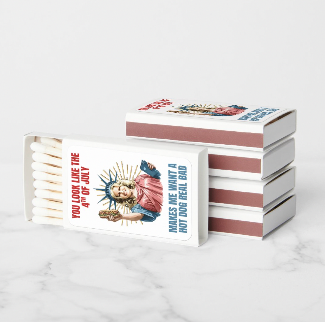 Electric Feels Company - Wholesale Matches - Fourth of July Match Box1