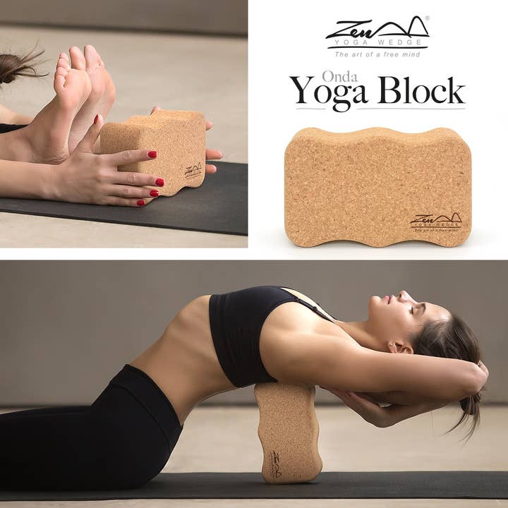 Wholesale Gifts Tomorrow - Wholesale Fitness Equipment - Zen Yoga Wedge - Cork Block (Onda)