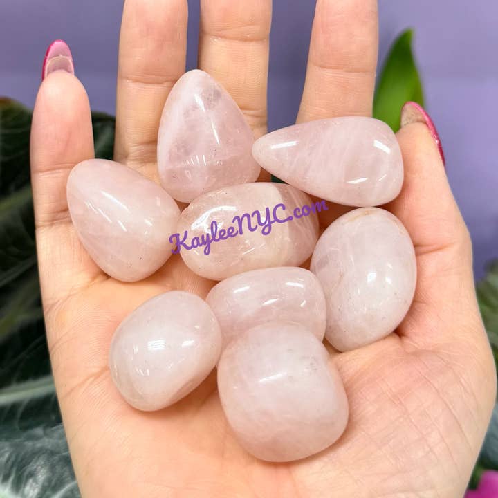 KayleeNYC - Wholesale Spiritual Stone/Crystal - Wholesale Lot 2 lbs Natural Rose Quartz tumble Stone4