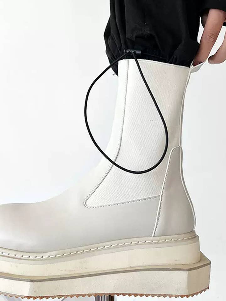 CZ Basics - Vente Bottines Chelsea – homme - Bottes Chelsea à plateforme pour moto4