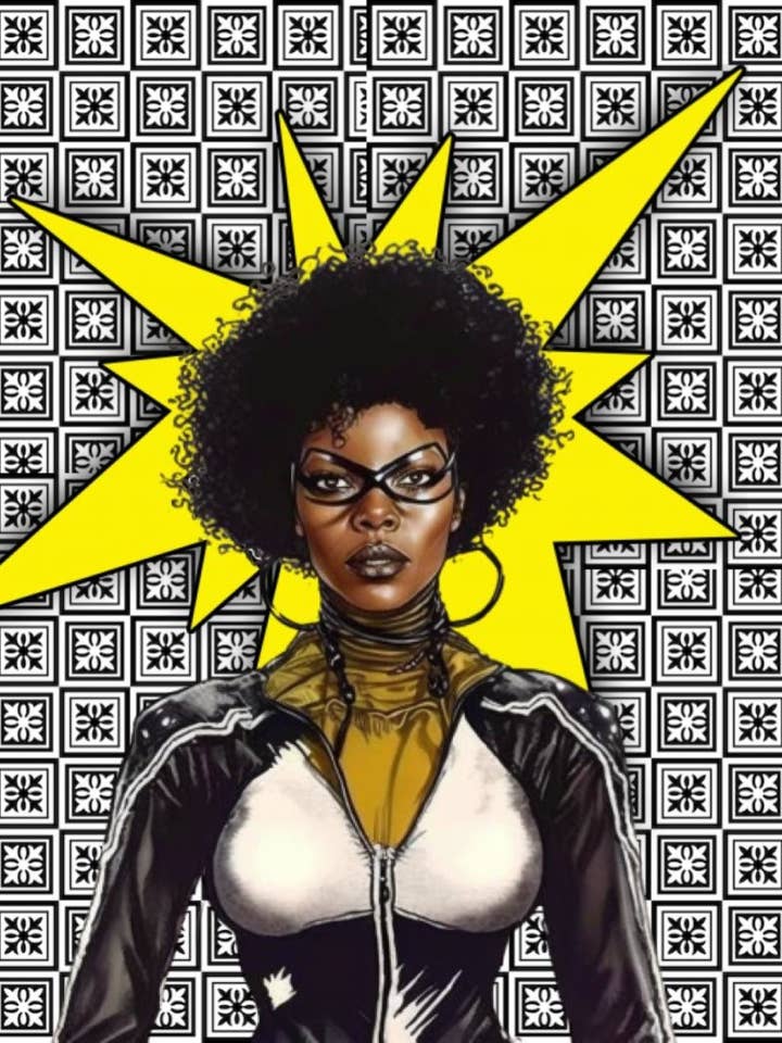 Tirage d'art collé Assata Pow pour la vente par Blacartistry