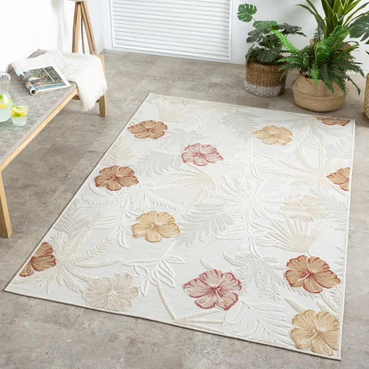 Luxe Weavers - Wholesale Area Rug - Tropical Palm Leaf 9435 Floral Area Rug9