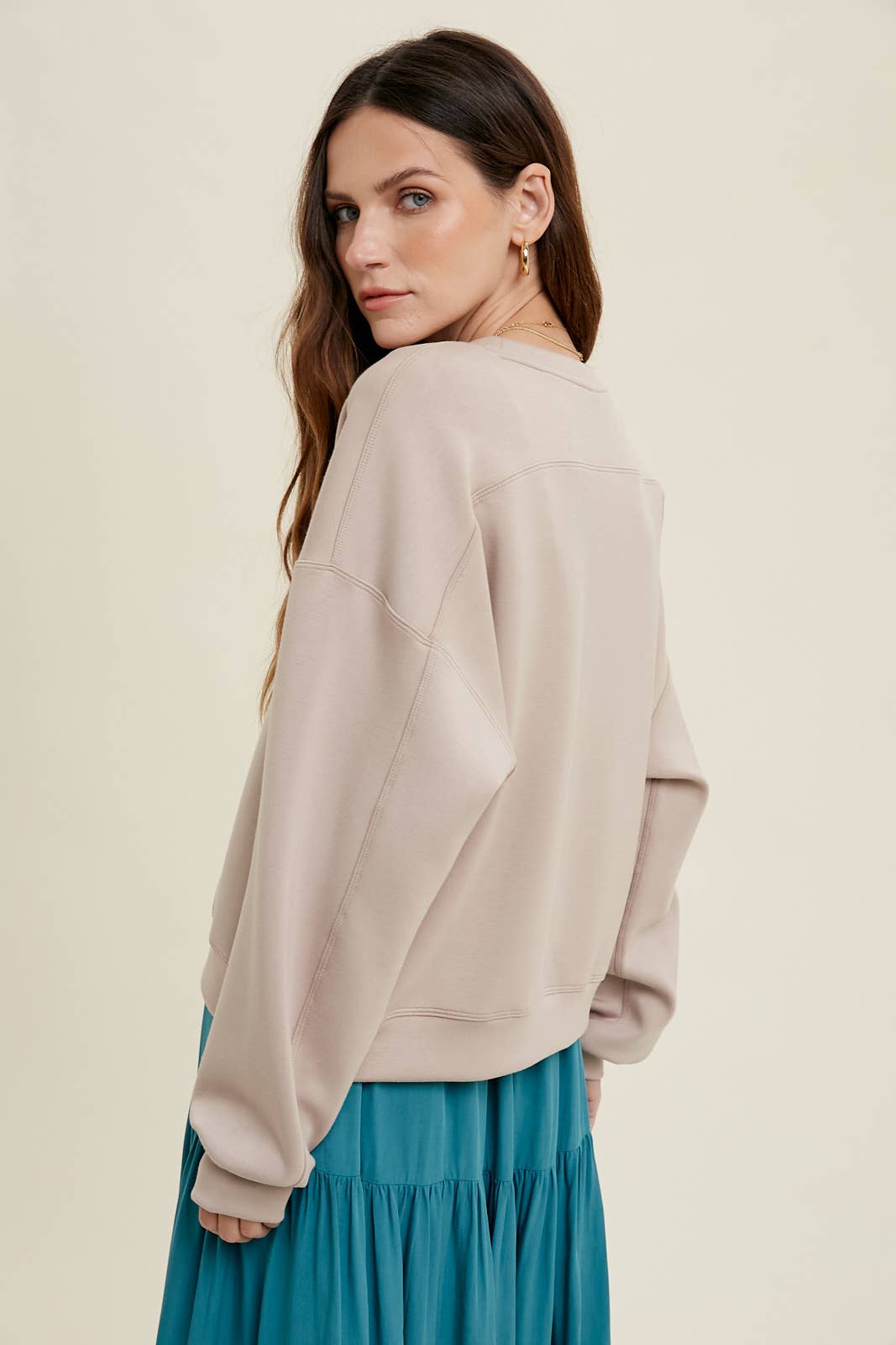 Wishlist Apparel – wholesale Sweatshirt - Dam – SCUBA AVSLAPPNAD CROP-TRÖJA/WL22-73527