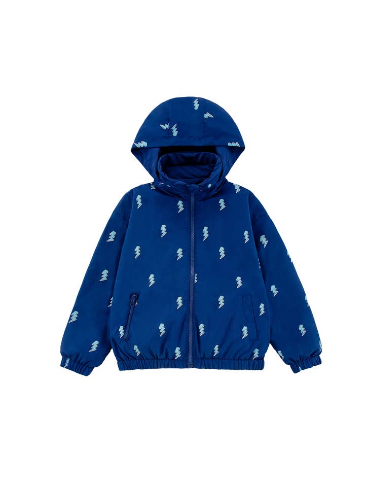 Max Reversible Rain Jacket Windbreaker, Blue Lightning for wholesale by calonie